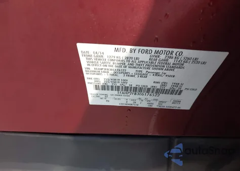 2014 Ford Taurus Limited z USA, uszkodzony, nr VIN 1FAHP2F85EGG17652